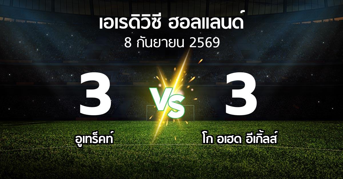 ผลบอล : อูเทร็คท์ vs โก อเฮด อีเกิ้ลส์ (เอเรดิวิซี่ ฮอลแลนด์ 2026-2027)