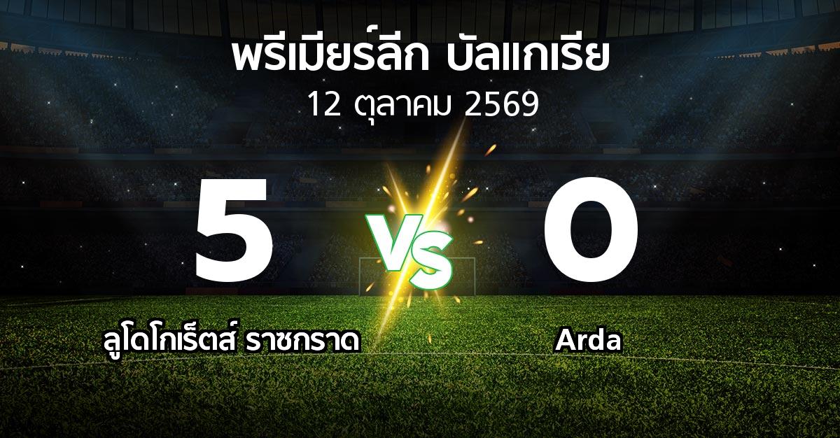ผลบอล : ลูโดโกเร็ตส์ vs Arda (พรีเมียร์ลีก-บัลแกเรีย 2026-2027)