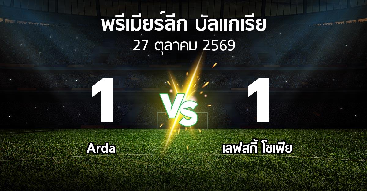 ผลบอล : Arda vs เลฟสกี้ โซเฟีย (พรีเมียร์ลีก-บัลแกเรีย 2026-2027)
