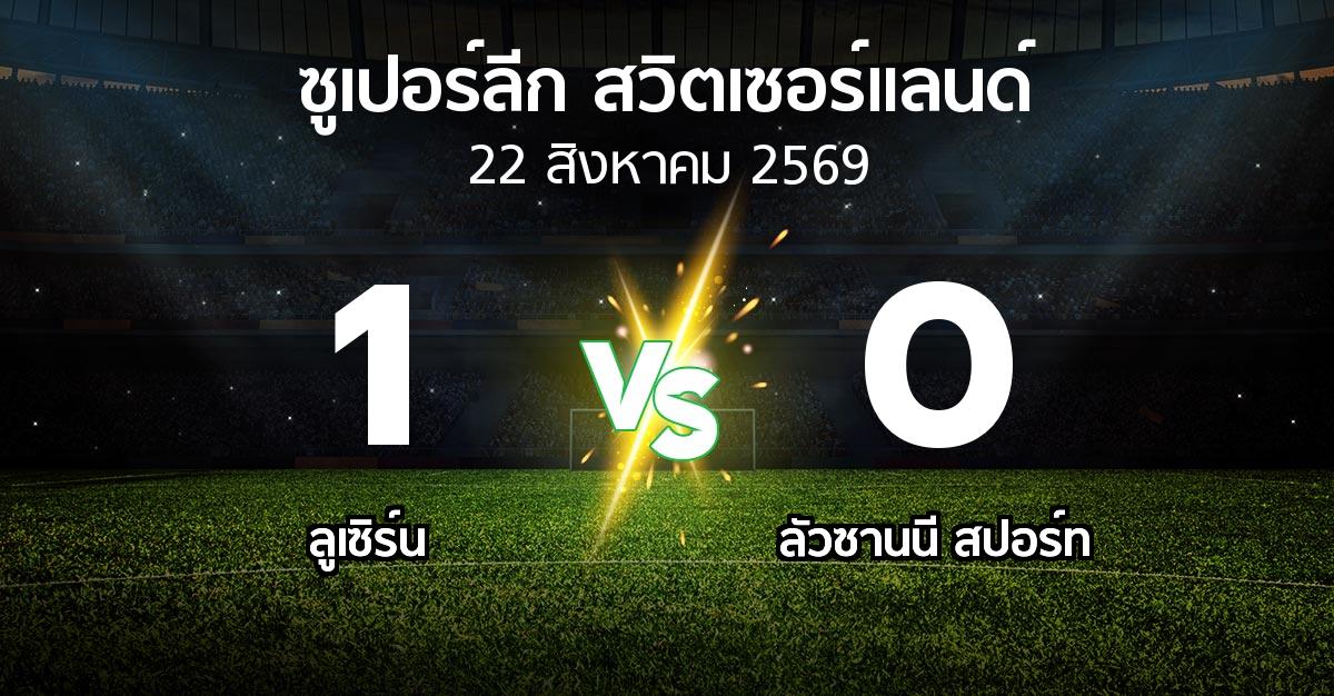 ผลบอล : ลูเซิร์น vs ลัวซานนี สปอร์ท (ซูเปอร์ลีก-สวิตเซอร์แลนด์ 2026-2027)