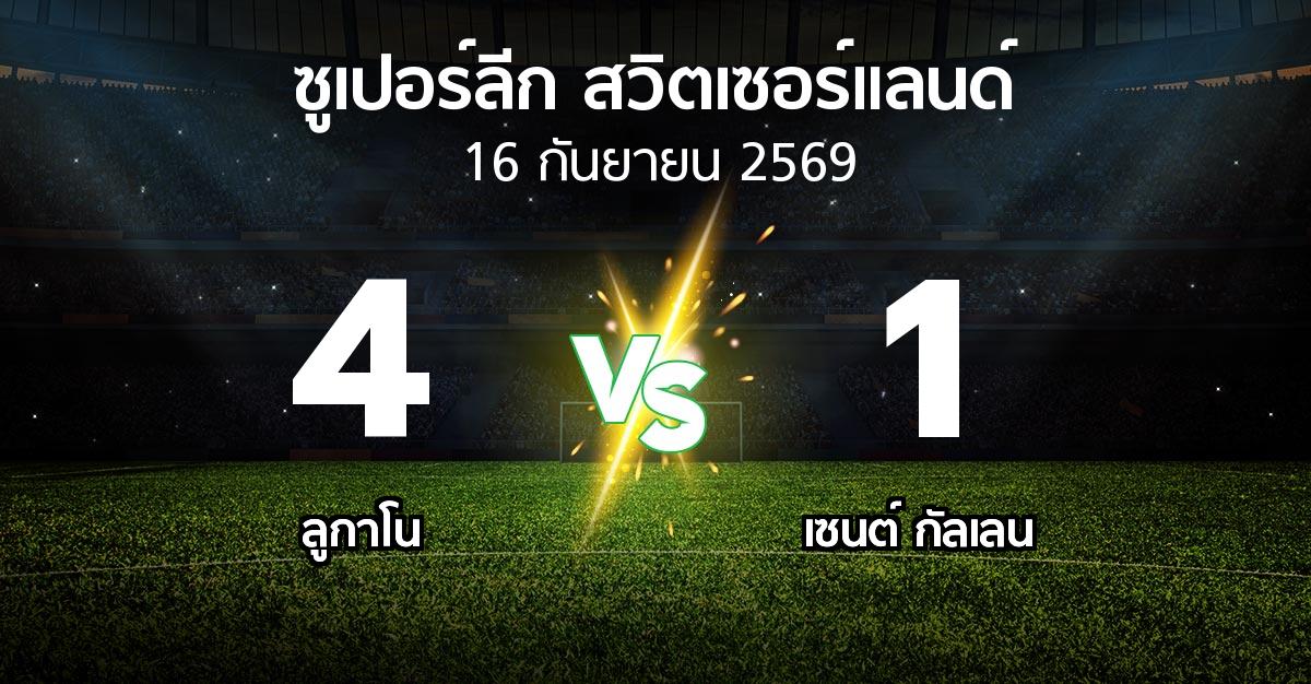 ผลบอล : ลูกาโน vs เซนต์ กัลเลน (ซูเปอร์ลีก-สวิตเซอร์แลนด์ 2026-2027)