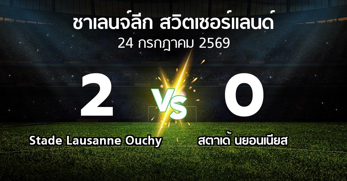 ผลบอล : Stade Lausanne Ouchy vs สตาเด้ นยอนเนียส (ชาเลนจ์-ลีก-สวิตเซอร์แลนด์ 2026-2027)