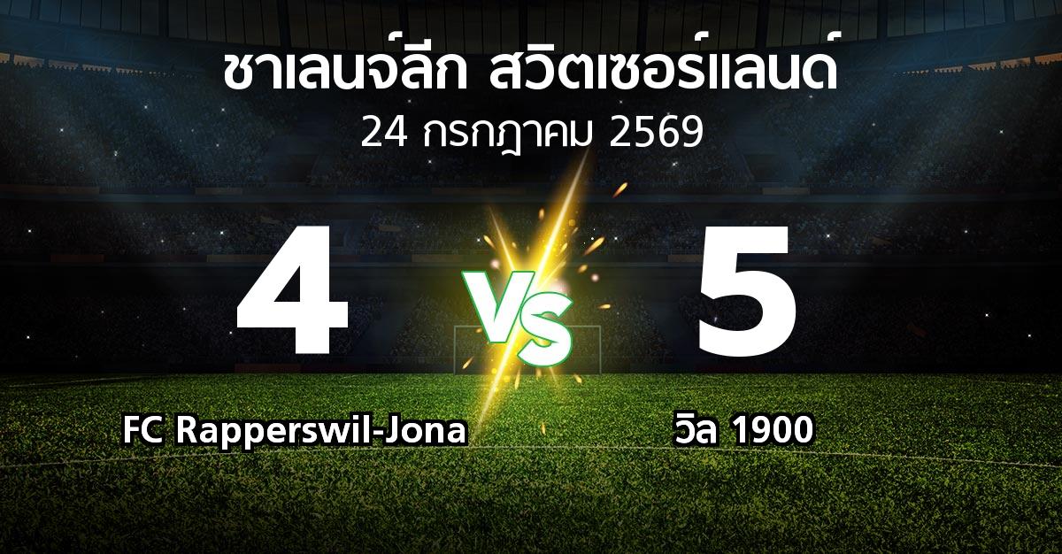ผลบอล : FC Rapperswil-Jona vs วิล 1900 (ชาเลนจ์-ลีก-สวิตเซอร์แลนด์ 2026-2027)