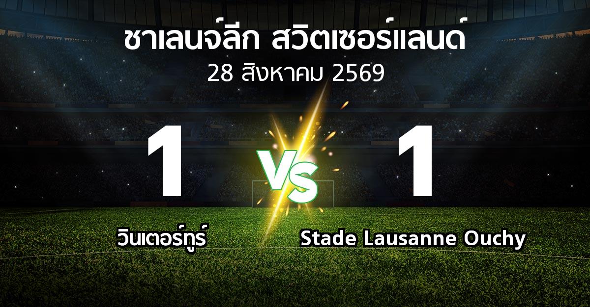 ผลบอล : วินเตอร์ทูร์ vs Stade Lausanne Ouchy (ชาเลนจ์-ลีก-สวิตเซอร์แลนด์ 2026-2027)