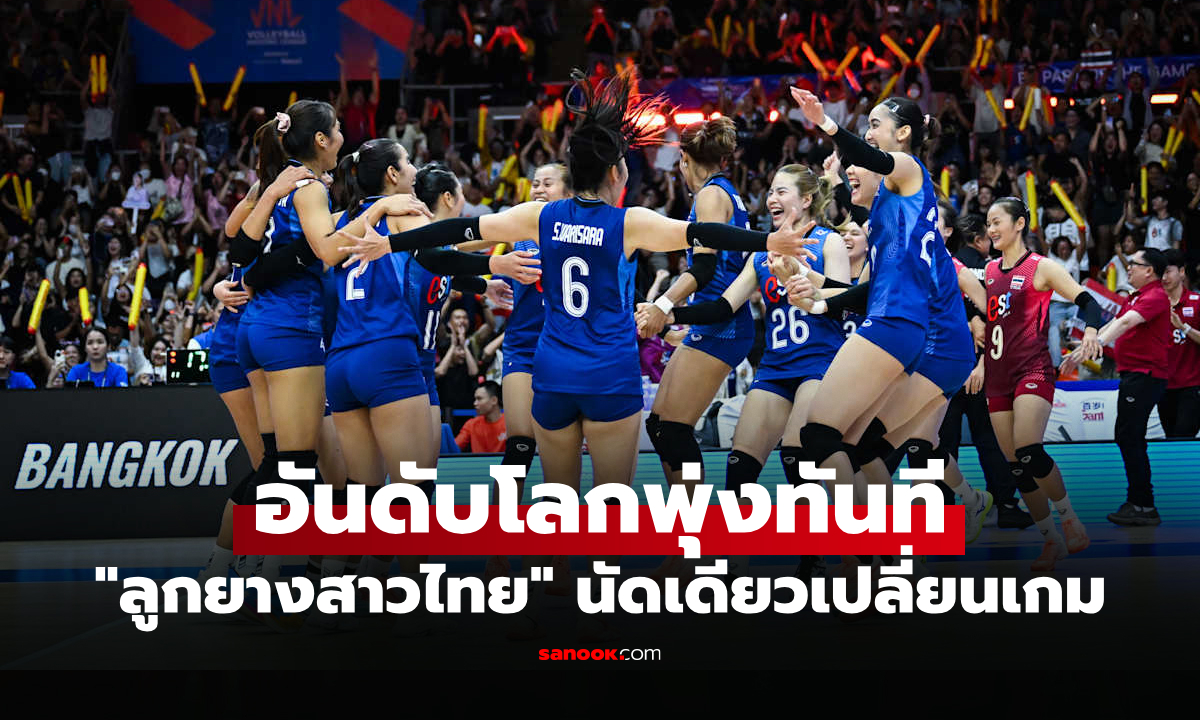 ส่งผลทันที! FIVB อัปเดตอันดับโลก วอลเลย์บอลหญิงไทย หลังคว้าชัยศึกเนชันส์ลีก 2026