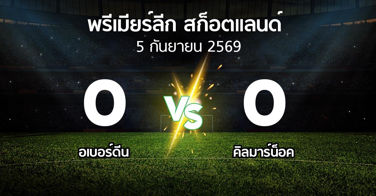 ผลบอล : อเบอร์ดีน vs คิลมาร์น็อค (สก็อตติชพรีเมียร์ลีก 2026-2027)