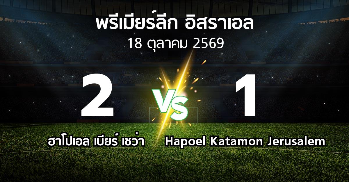 ผลบอล : ฮาโปเอล เบียร์ เชว่า vs Hapoel Katamon Jerusalem (พรีเมียร์ลีก-อิสราเอล 2026-2027)