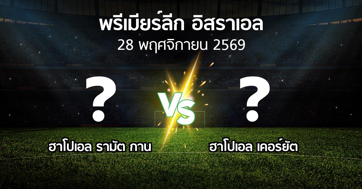 โปรแกรมบอล : รามัต กาน vs ฮาโปเอล เคอร์ยัต (พรีเมียร์ลีก-อิสราเอล 2026-2027)
