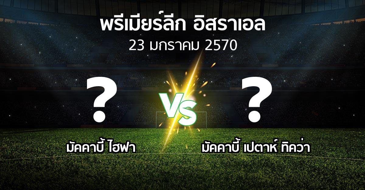 โปรแกรมบอล : มัคคาบี้ ไฮฟา vs มัคคาบี้ เปตาห์ ทิคว่า (พรีเมียร์ลีก-อิสราเอล 2026-2027)