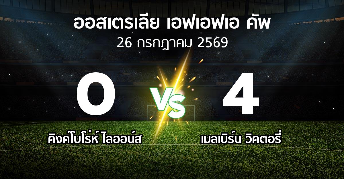 ผลบอล : คิงค์โบโร่ห์ ไลออน์ส vs เมลเบิร์น วิคตอรี่ (ออสเตรเลีย-เอฟเอฟเอ-คัพ 2026)