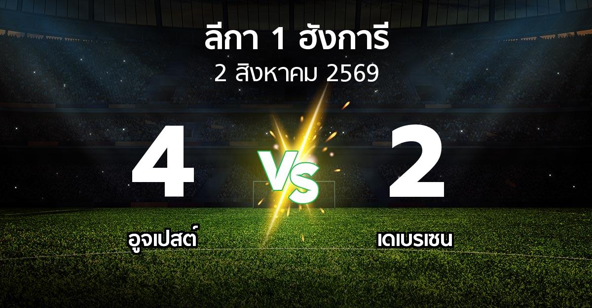 ผลบอล : อูจเปสต์ vs เดเบรเซน (ลีกา-1-ฮังการี 2026-2027)