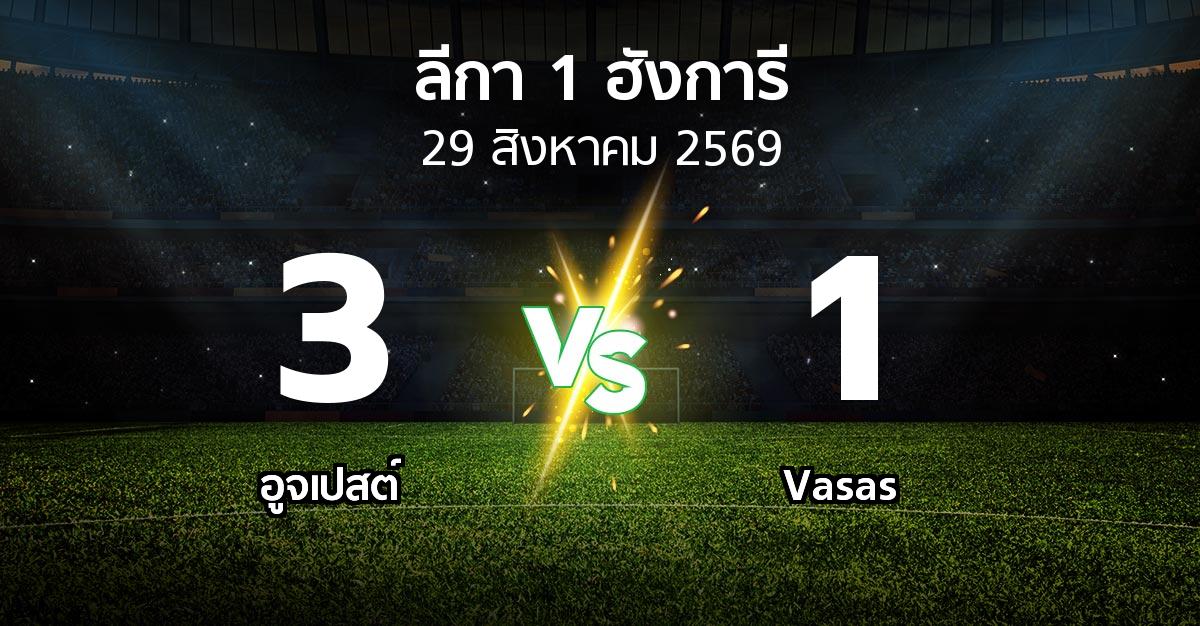 ผลบอล : อูจเปสต์ vs Vasas (ลีกา-1-ฮังการี 2026-2027)