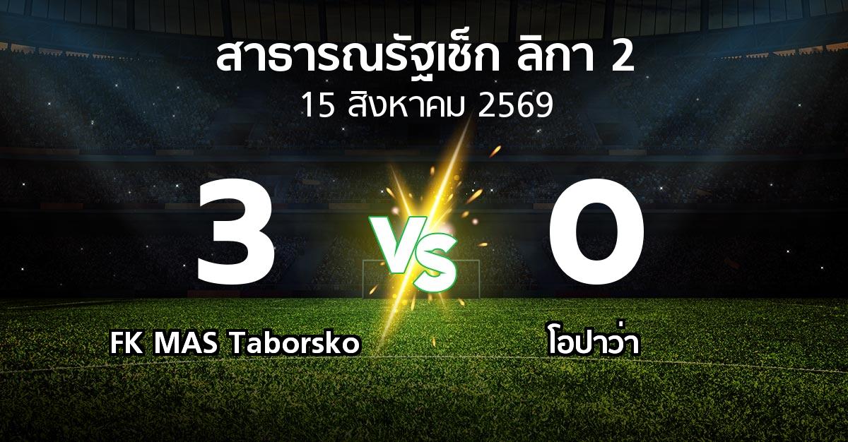 ผลบอล : FK MAS Taborsko vs โอปาว่า (สาธารณรัฐเช็ก-ลิกา-2 2026-2027)