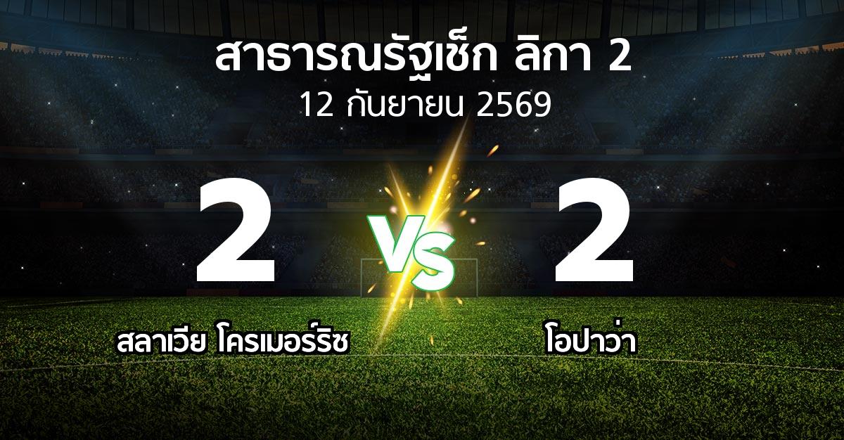 ผลบอล : สลาเวีย โครเมอร์ริซ vs โอปาว่า (สาธารณรัฐเช็ก-ลิกา-2 2026-2027)