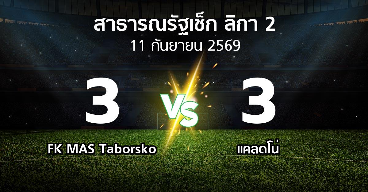 ผลบอล : FK MAS Taborsko vs แคลดโน่ (สาธารณรัฐเช็ก-ลิกา-2 2026-2027)