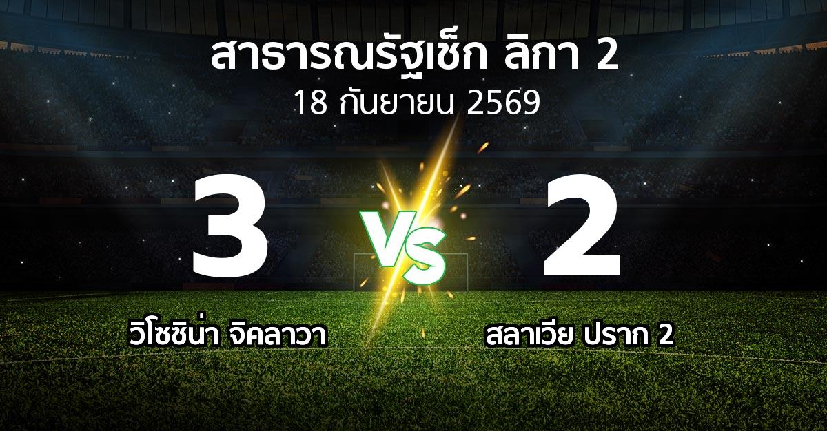 ผลบอล : วิโซซิน่า จิคลาวา vs สลาเวีย ปราก 2 (สาธารณรัฐเช็ก-ลิกา-2 2026-2027)