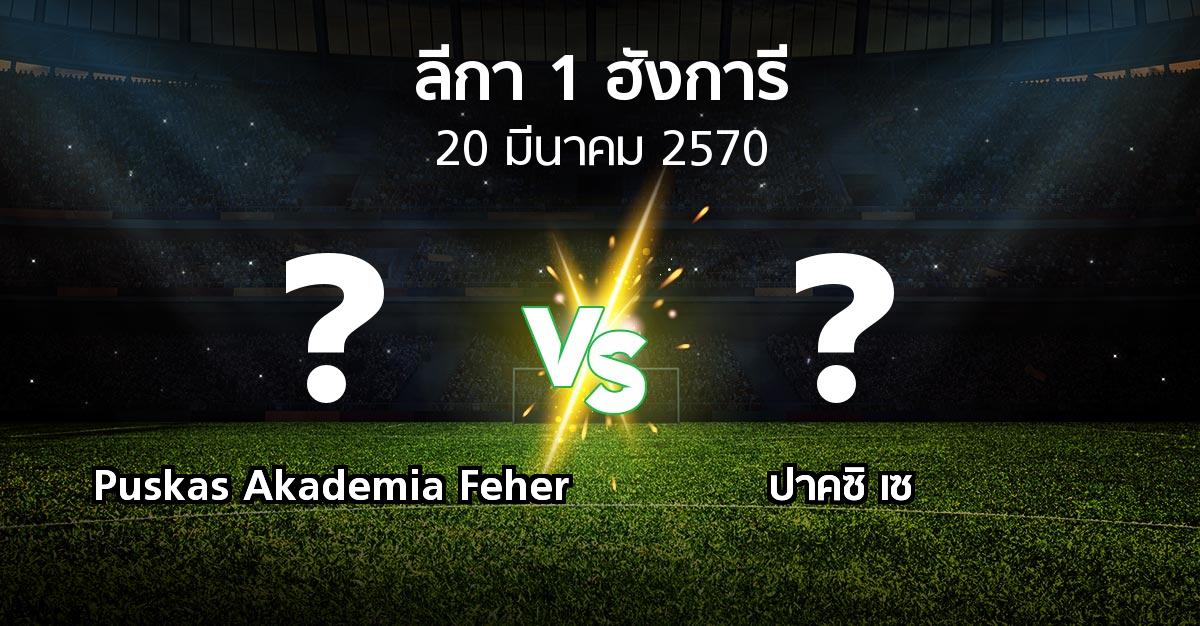 โปรแกรมบอล : Puskas Akademia Feher vs ปาคซิ เซ (ลีกา-1-ฮังการี 2026-2027)