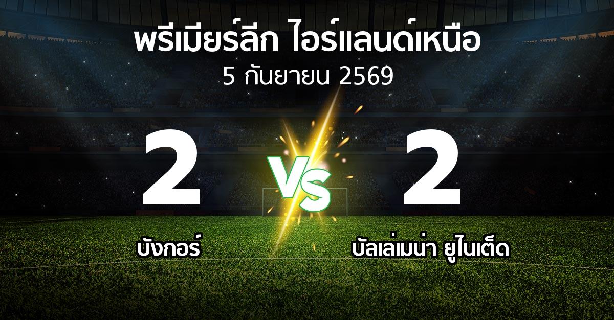 ผลบอล : บังกอร์ vs บัลเล่เมน่า ยูไนเต็ด (พรีเมียร์ลีก-ไอร์แลนด์เหนือ 2026-2027)