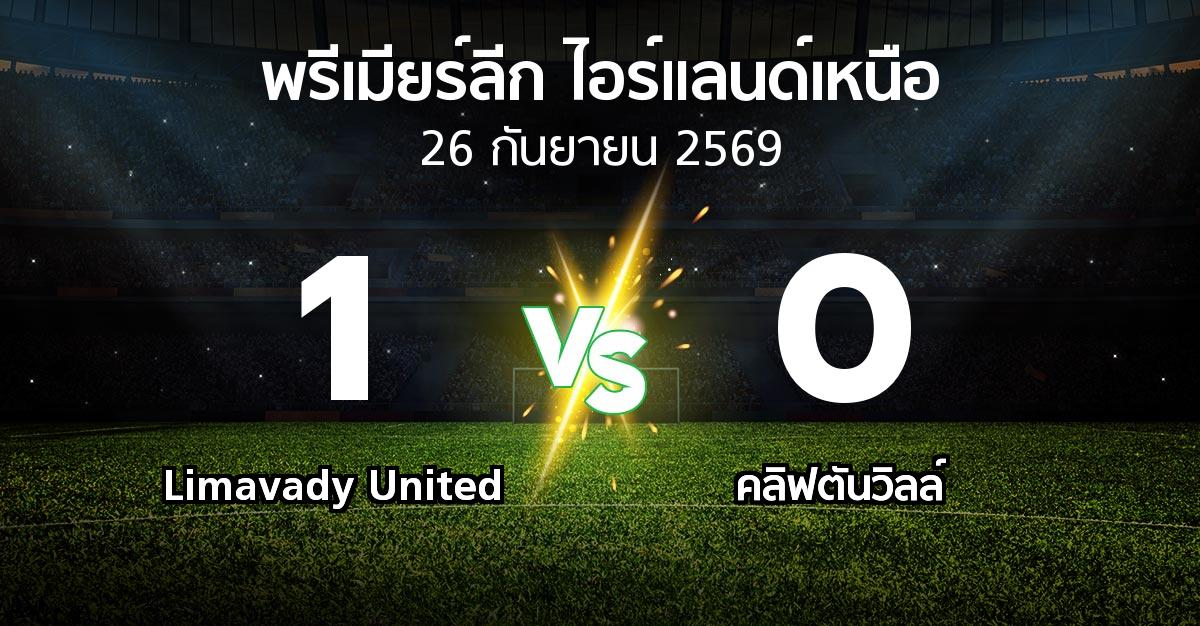 ผลบอล : Limavady United vs คลิฟตันวิลล์ (พรีเมียร์ลีก-ไอร์แลนด์เหนือ 2026-2027)