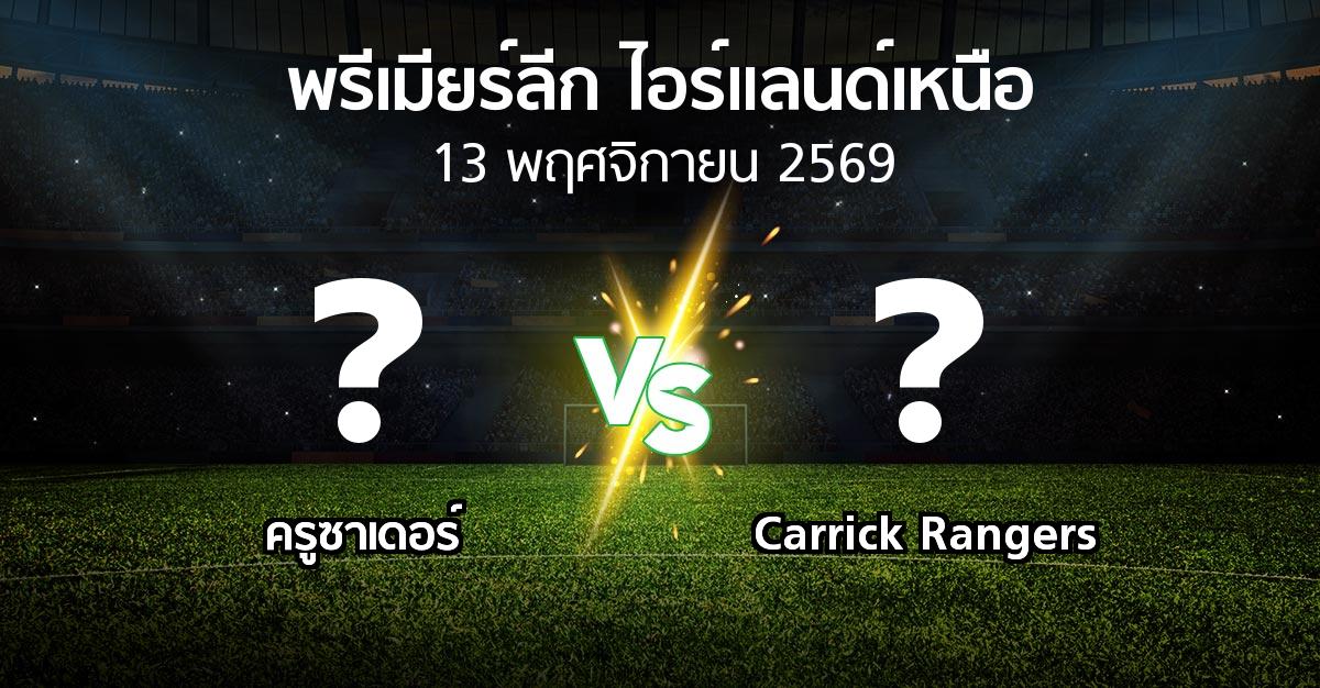 โปรแกรมบอล : ครูซาเดอร์ vs Carrick Rangers (พรีเมียร์ลีก-ไอร์แลนด์เหนือ 2026-2027)