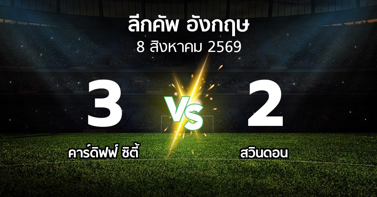 ผลบอล : คาร์ดิฟฟ์ ซิตี้ vs สวินดอน (ลีกคัพ 2026-2027)