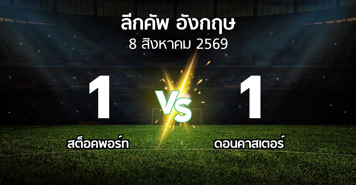 ผลบอล : สต็อคพอร์ท vs ดอนคาสเตอร์ (ลีกคัพ 2026-2027)