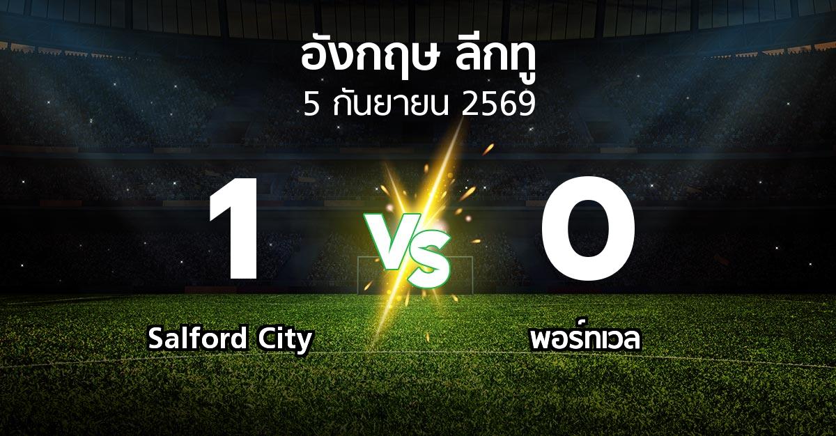ผลบอล : Salford City vs พอร์ทเวล (อังกฤษดิวิชั่น2 2026-2027)