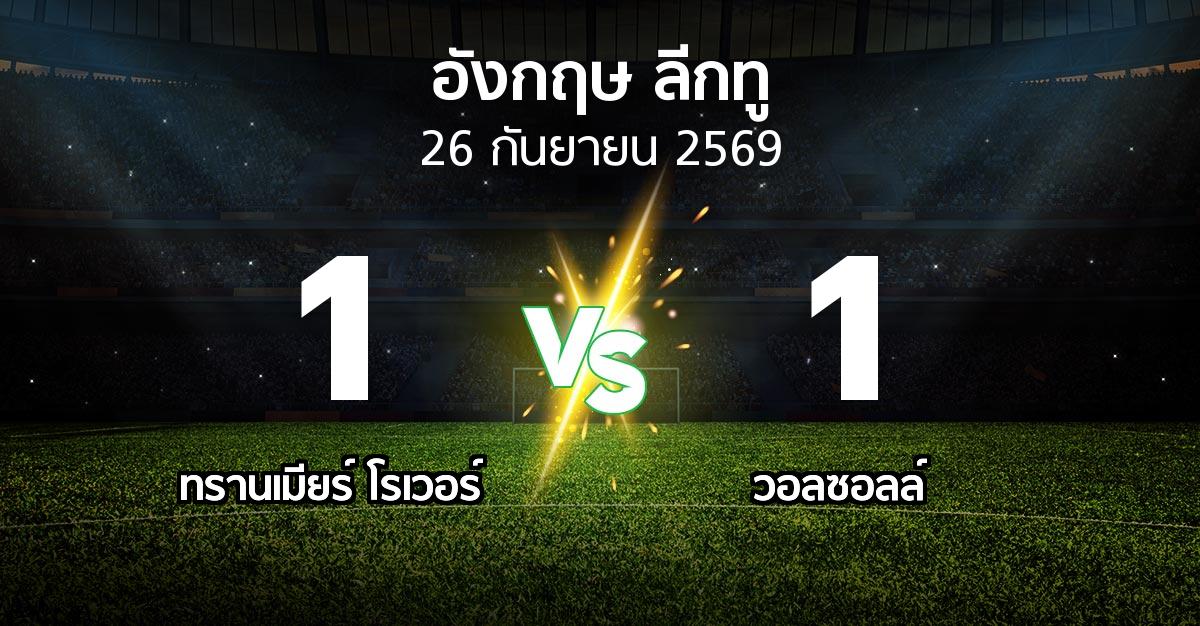 ผลบอล : ทรานเมียร์ โรเวอร์ vs วอลซอลล์ (อังกฤษดิวิชั่น2 2026-2027)