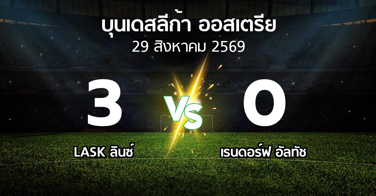 ผลบอล : LASK ลินซ์ vs เรนดอร์ฟ อัลทัช (บุนเดสลีก้า-ออสเตรีย 2026-2027)