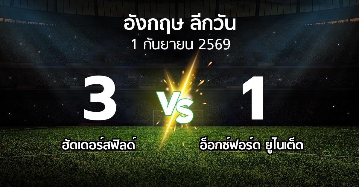 ผลบอล : ฮัดเดอร์สฟิลด์ vs อ็อกซ์ฟอร์ด ยูไนเต็ด (ลีกวัน-อังกฤษ 2026-2027)