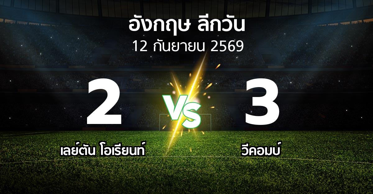 ผลบอล : เลย์ตัน โอเรียนท์ vs วีคอมบ์ (ลีกวัน-อังกฤษ 2026-2027)