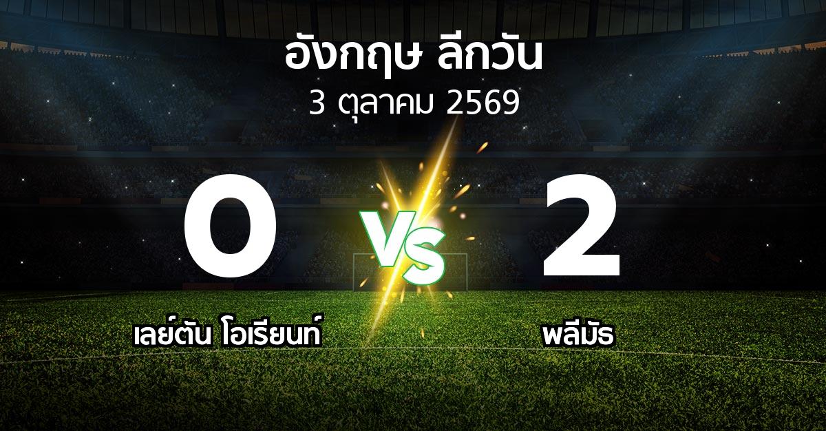 ผลบอล : เลย์ตัน โอเรียนท์ vs พลีมัธ (ลีกวัน-อังกฤษ 2026-2027)