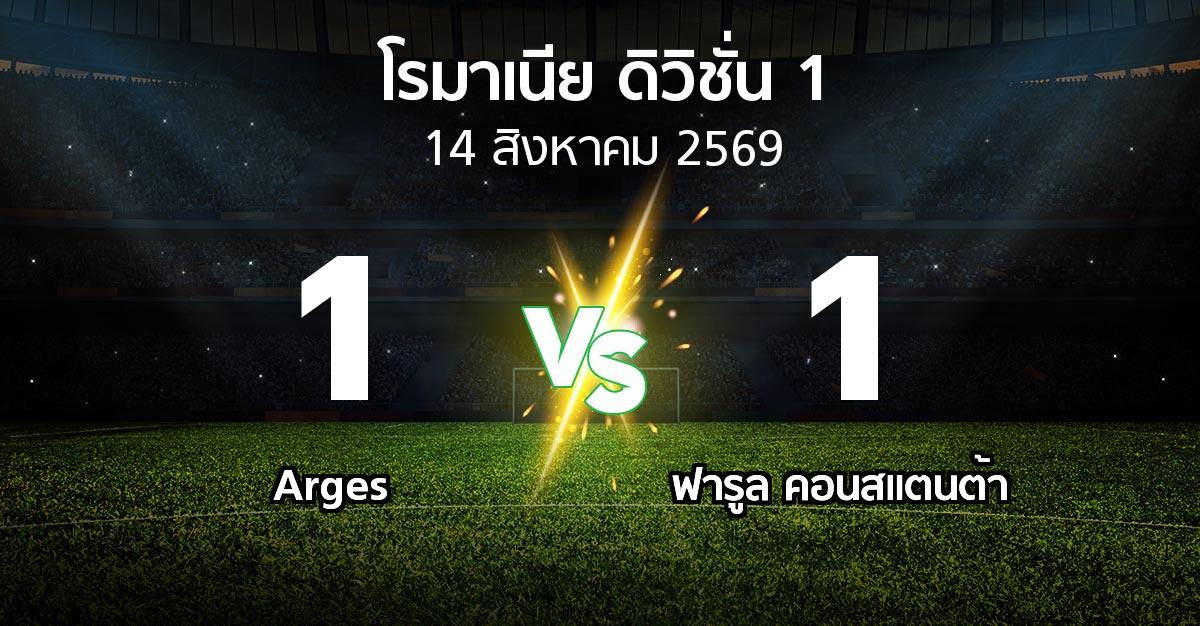 ผลบอล : Arges vs ฟารูล คอนสแตนต้า (โรมาเนีย-ดิวิชั่น-1 2026-2027)