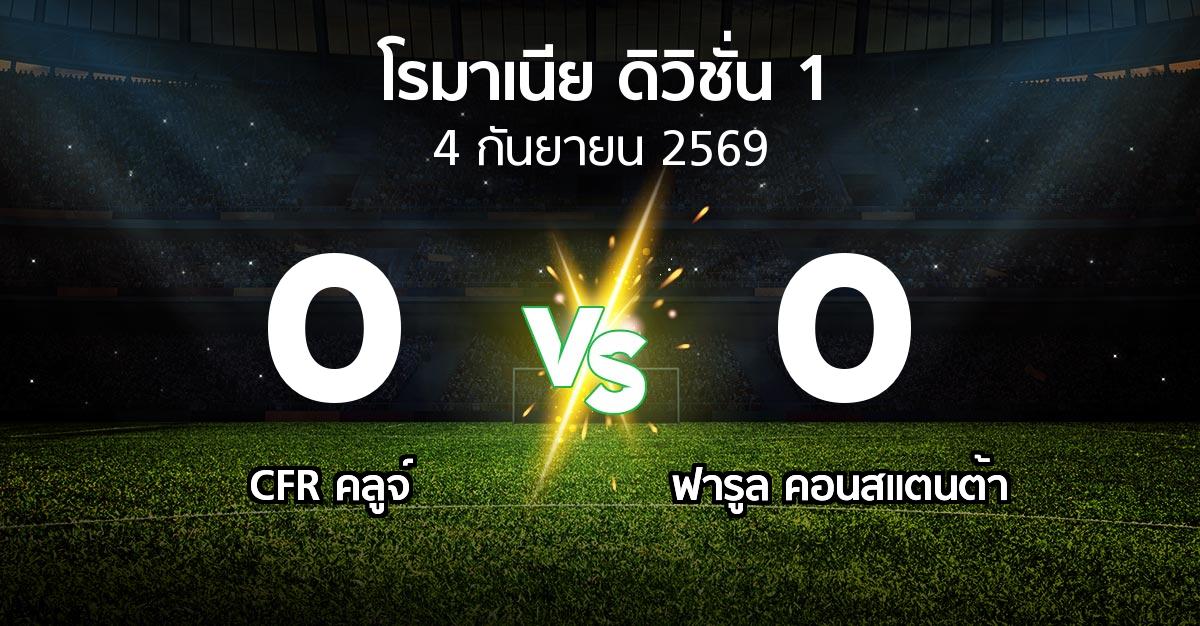 ผลบอล : CFR คลูจ์ vs ฟารูล คอนสแตนต้า (โรมาเนีย-ดิวิชั่น-1 2026-2027)