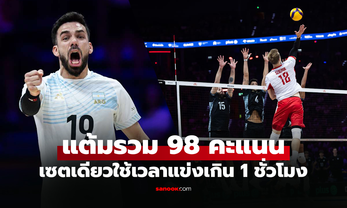 บ้าไปแล้ว! ศึกวอลเลย์บอลชาย เนชันส์ลีก 2026 ทุบสถิติโลก เซตเดียวเกิน 1 ชั่วโมง (คลิป)