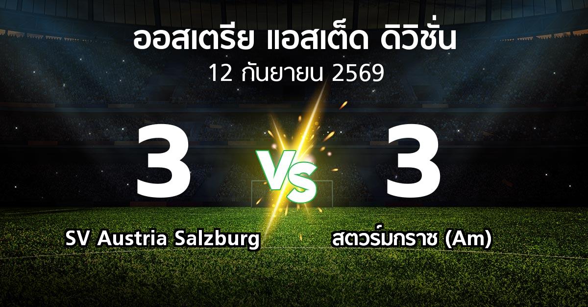 ผลบอล : SV Austria Salzburg vs สตวร์มกราซ (Am) (ออสเตรีย-แอสเต็ด-ดิวิชั่น 2026-2027)