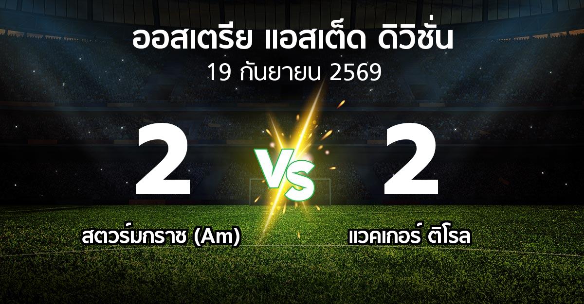 ผลบอล : สตวร์มกราซ (Am) vs แวคเกอร์ ติโรล (ออสเตรีย-แอสเต็ด-ดิวิชั่น 2026-2027)