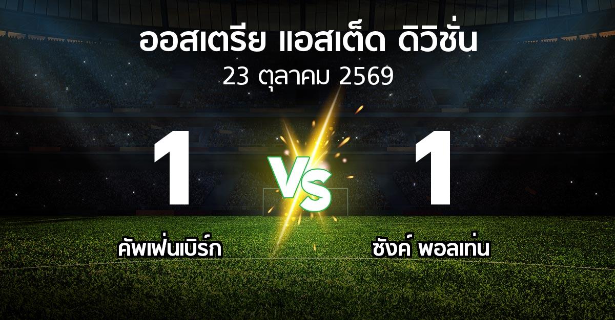 ผลบอล : คัพเฟ่นเบิร์ก vs ซังค์ พอลเท่น (ออสเตรีย-แอสเต็ด-ดิวิชั่น 2026-2027)