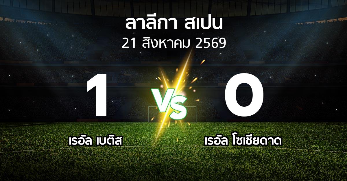 ผลบอล : เรอัล เบติส vs เรอัล โซเซียดาด (ลา ลีกา 2026-2027)