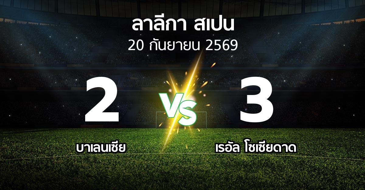 ผลบอล : บาเลนเซีย vs เรอัล โซเซียดาด (ลา ลีกา 2026-2027)