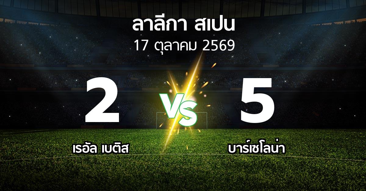 ผลบอล : เรอัล เบติส vs บาร์เซโลน่า (ลา ลีกา 2026-2027)