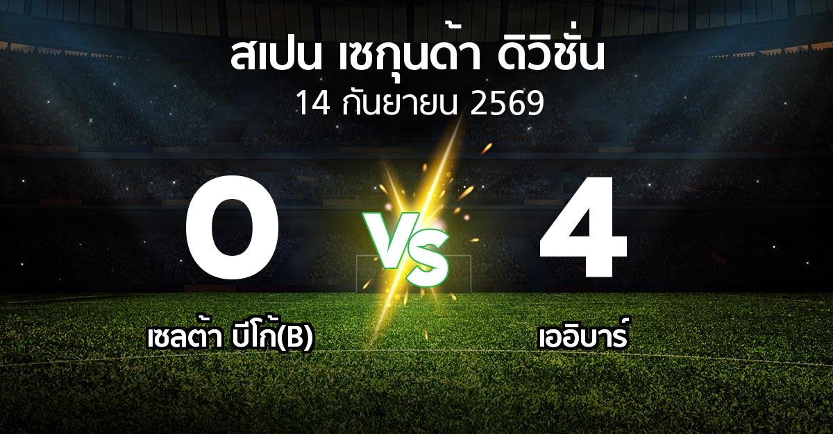 ผลบอล : เซลต้า บีโก้(B) vs เออิบาร์ (สเปน-เซกุนด้า-ดิวิชั่น 2026-2027)