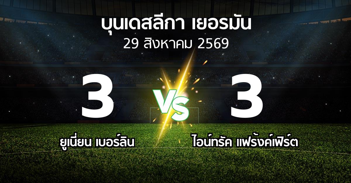 ผลบอล : ยูเนี่ยน เบอร์ลิน vs แฟร้งค์เฟิร์ต (บุนเดสลีกา 2026-2027)