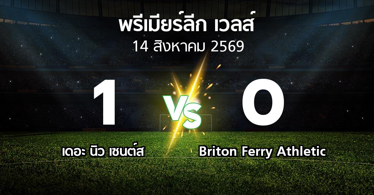 ผลบอล : เดอะ นิว เซนต์ส vs Briton Ferry Athletic (พรีเมียร์ลีก-เวลส์ 2026-2027)