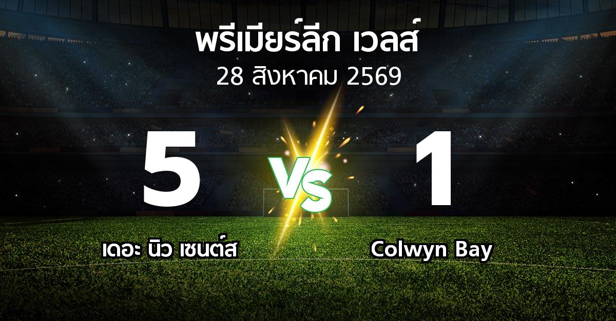 ผลบอล : เดอะ นิว เซนต์ส vs Colwyn Bay (พรีเมียร์ลีก-เวลส์ 2026-2027)