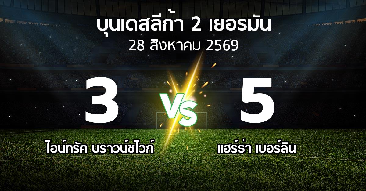 ผลบอล : บราวน์ชไวก์ vs แฮร์ธ่า เบอร์ลิน (บุนเดสลีก้า-2-เยอรมัน 2026-2027)
