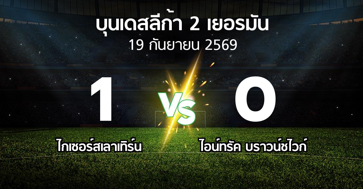ผลบอล : ไกเซอร์สเลาเทิร์น vs บราวน์ชไวก์ (บุนเดสลีก้า-2-เยอรมัน 2026-2027)