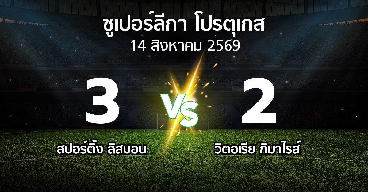 ผลบอล : สปอร์ติ้ง ลิสบอน vs วิตอเรียกิมาไรส์ (ซูเปอร์ลีกา-โปรตุเกส 2026-2027)
