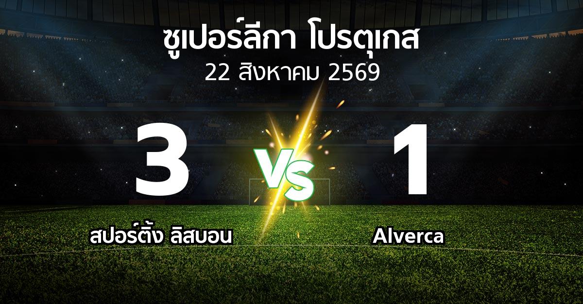 ผลบอล : สปอร์ติ้ง ลิสบอน vs Alverca (ซูเปอร์ลีกา-โปรตุเกส 2026-2027)