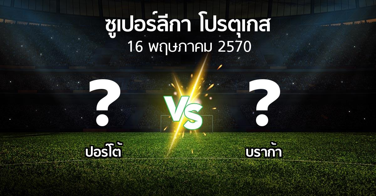 โปรแกรมบอล : ปอร์โต้ vs บราก้า (ซูเปอร์ลีกา-โปรตุเกส 2026-2027)